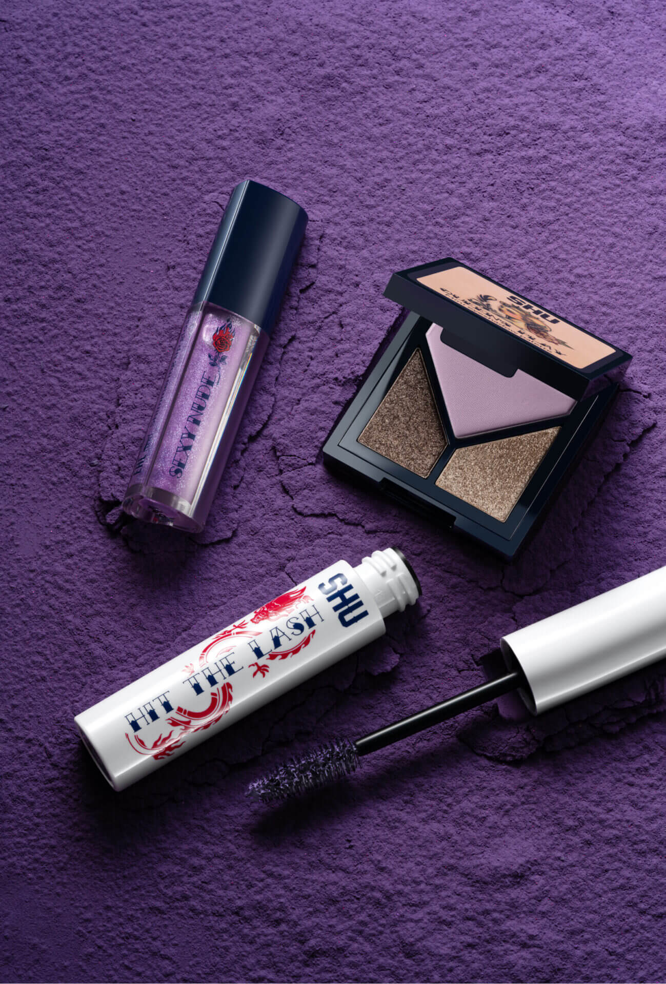 SHU mascara and eye shadow by Artemisa Beauty